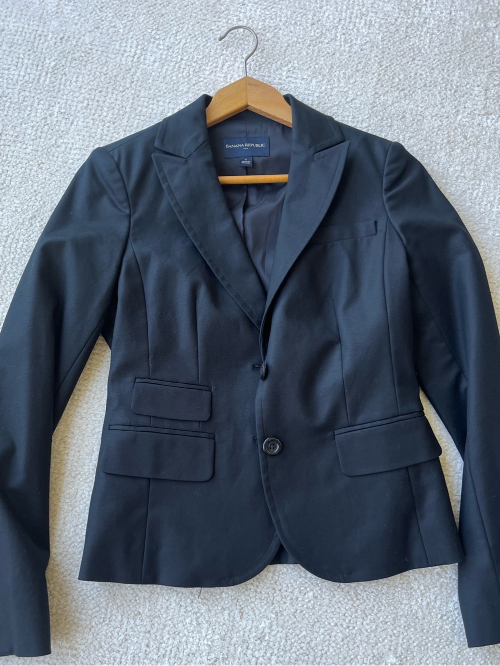 Banana republic ladies black cotton blazer